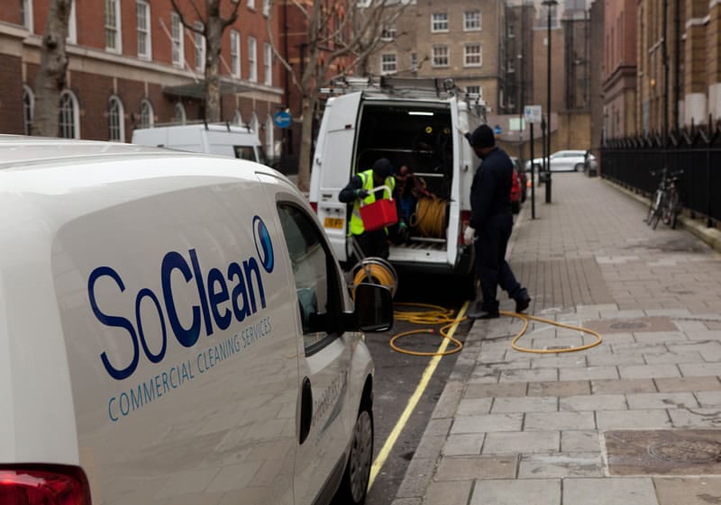 So Clean Van outside building in London